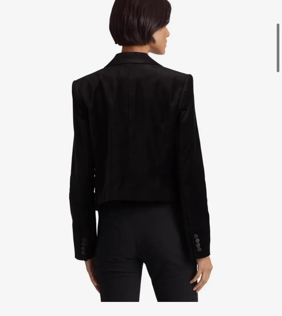 LAUREN  Stretch Velvet Cropped Blazer nwt - Image 8