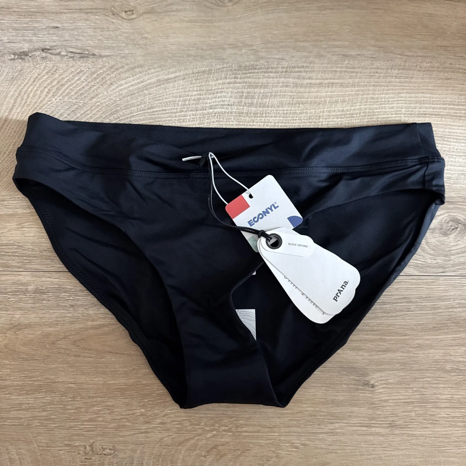 prAna Summer Wave Bottom Bikini Swim Poolside‎ Neutral Minimal Black Size XS - Image 3