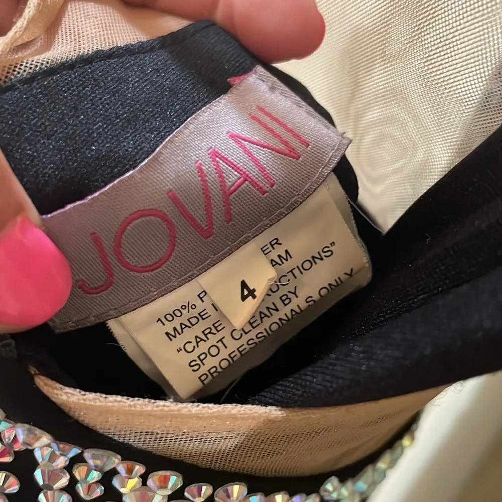 Jovani Womens  Cocktail Dress Black Open Back - Image 5