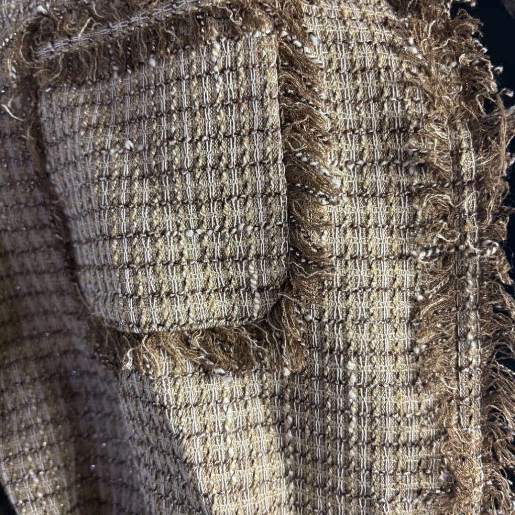 Kate Hill Women's Size 12P Brown Gold Mine Petite ClassyTweed Jacket - Image 4