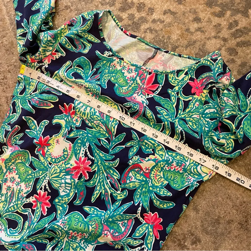 Lilly Pulitzer Pima Cotton Trunk in Love Printed Knit Shift Dress Medium - Image 6