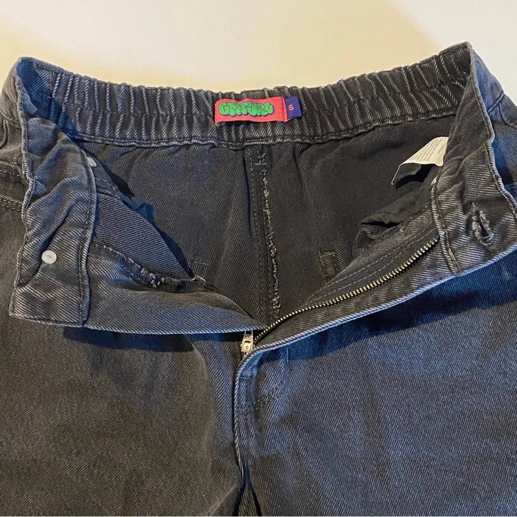 Vtg Empyre Denim Jean Shorts Women Small Black Baggy 90's Button Zip Pocket S - Image 12