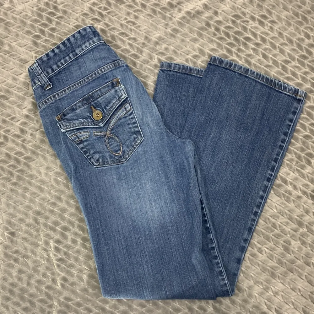 Lean Boot Cut Medium to Dark Wash Jeans Size 8 - Image 2