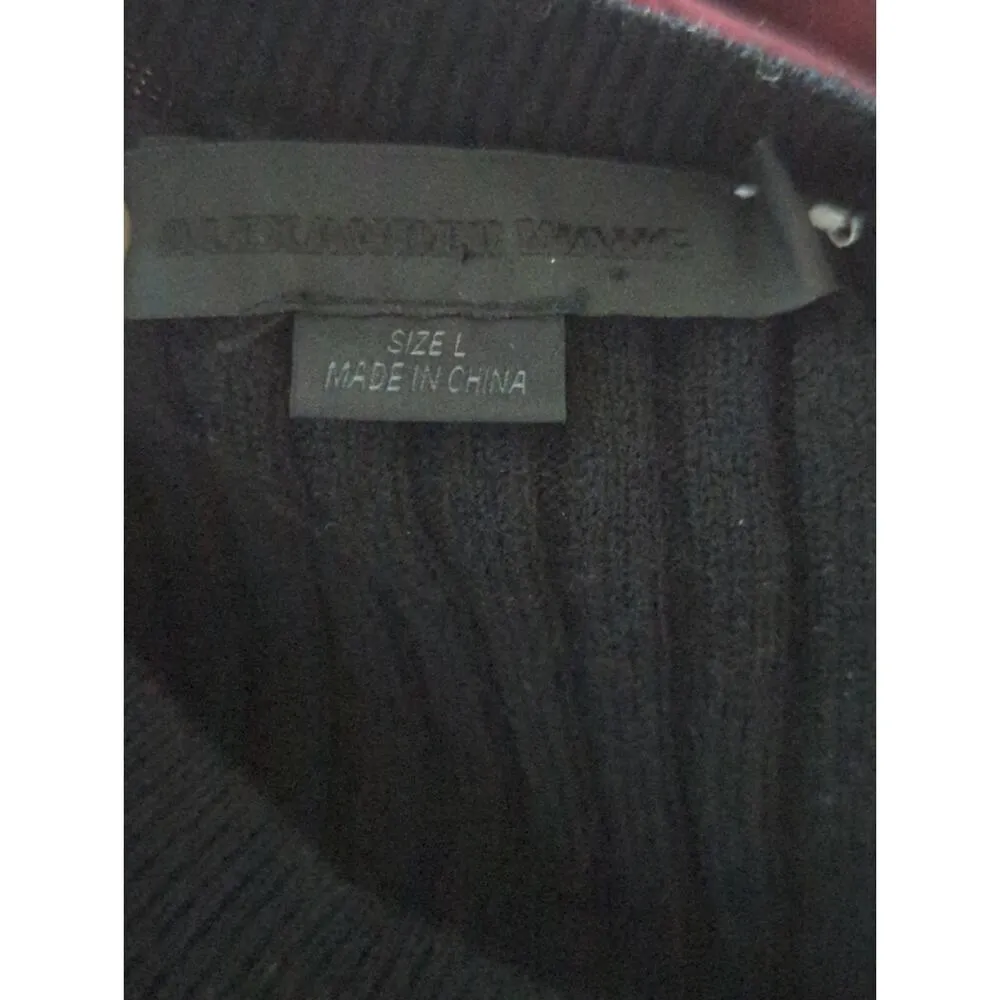 Alexander Wang Black Ribbed Sweater Dress  Women's LARGE - Image 7