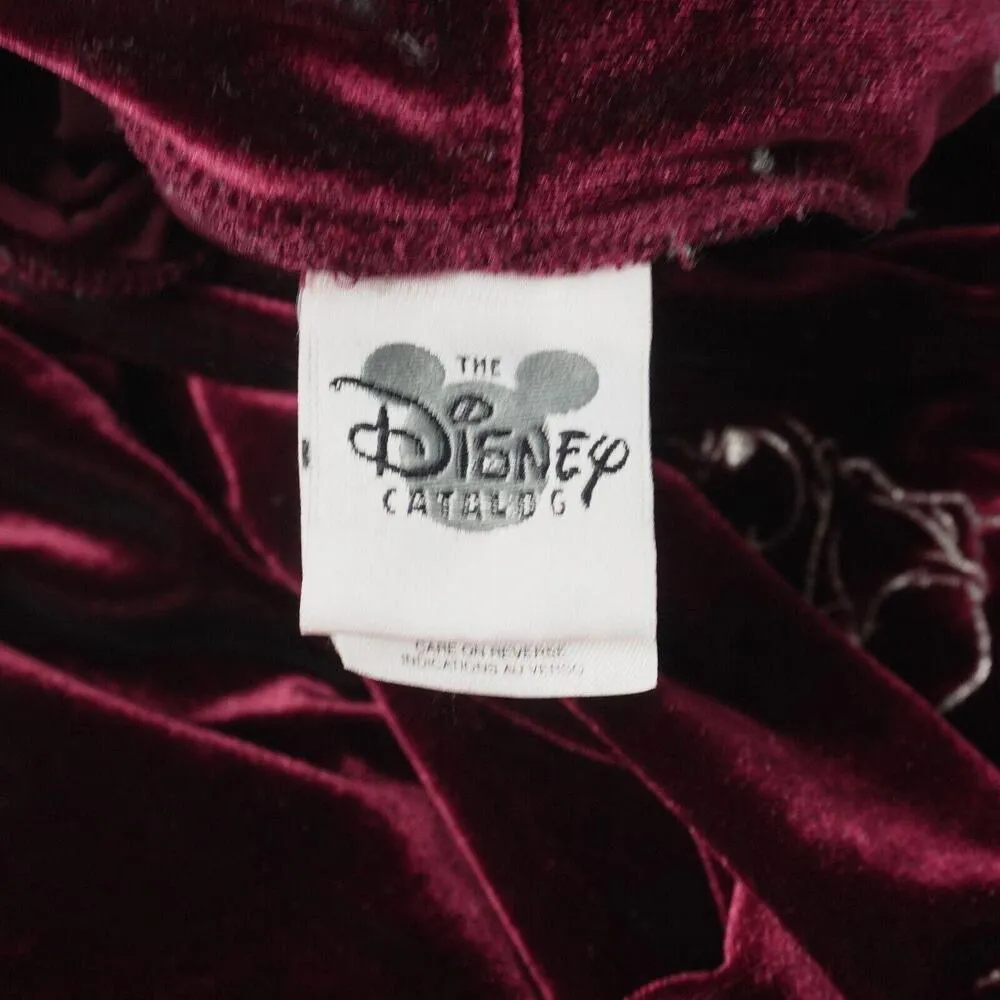 VTG Disney Catalog Pooh Embroidered Red Velvet Turtleneck Blouse Women M Holiday Size M - Image 4