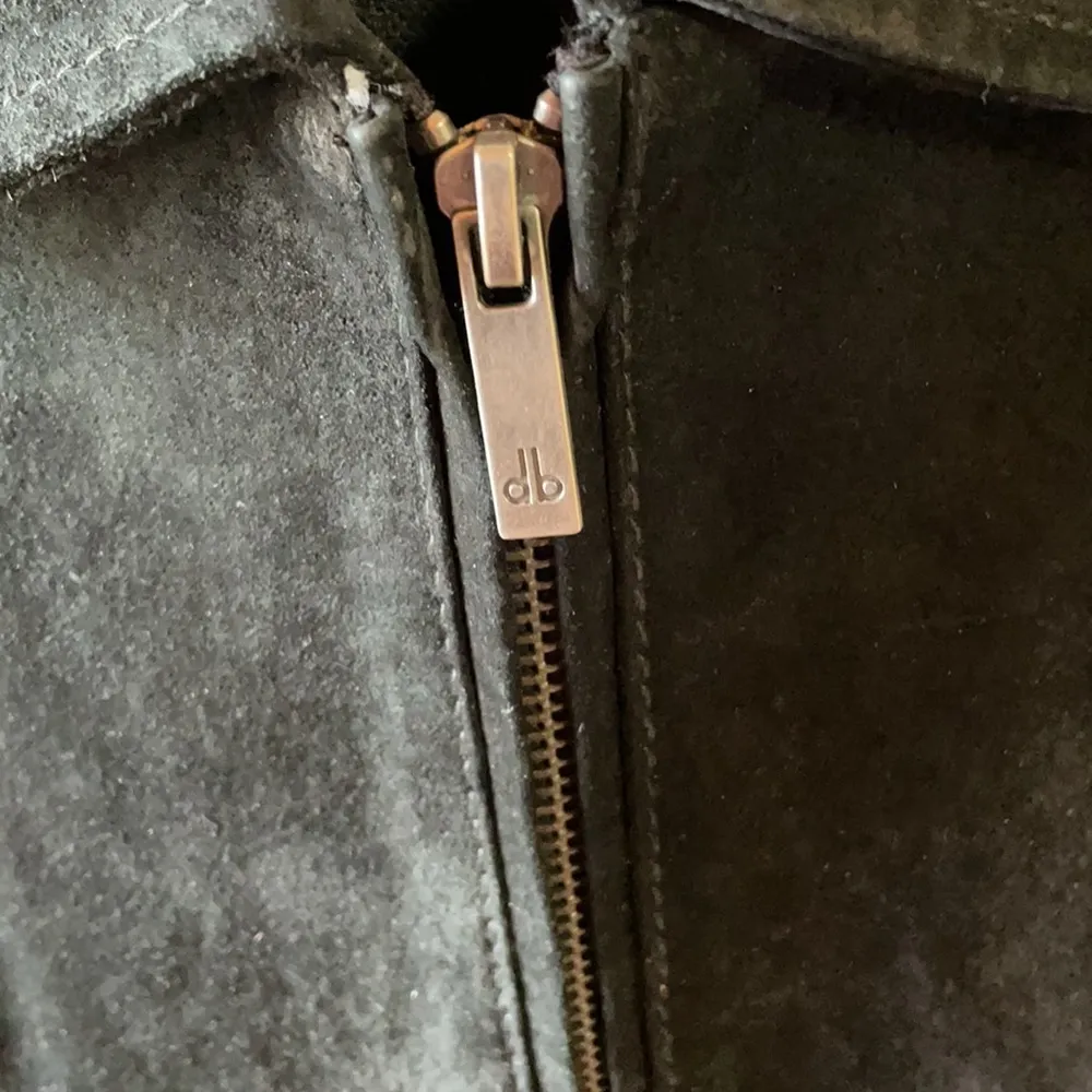 DENNIS BASSO Black Leather Suede Vest Size Medium - Image 2