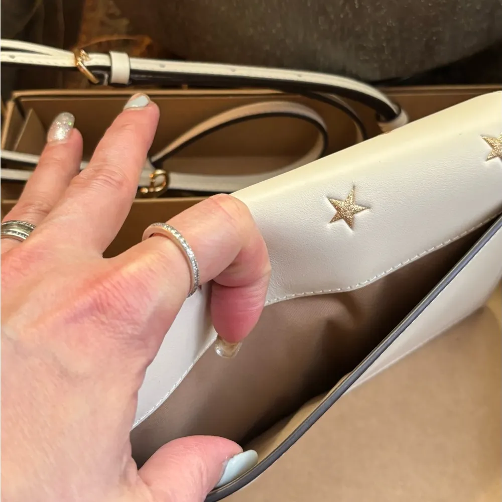 Authentic COACH Smooth glitter stars  flap crossbody with a card holder set - Image 10