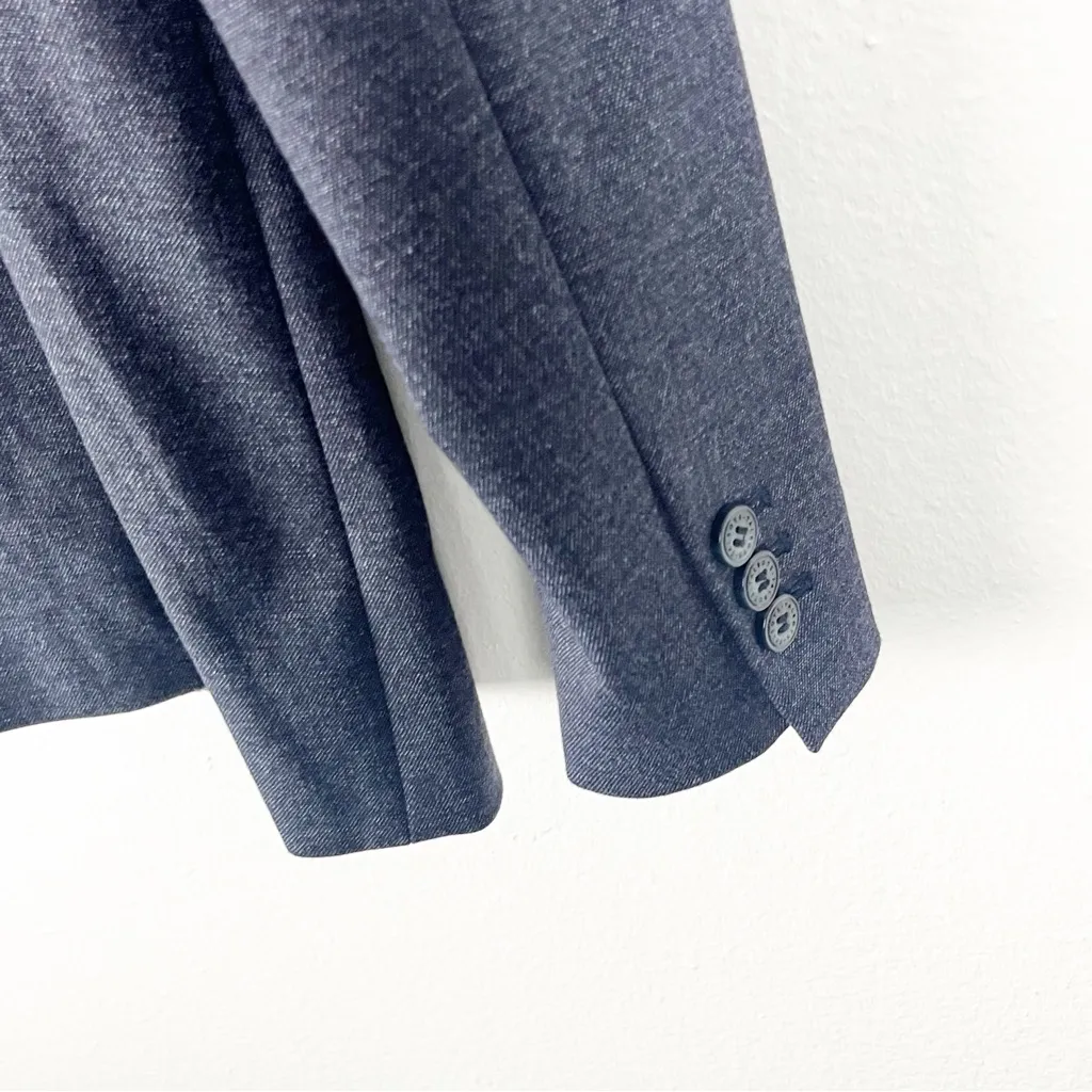 TALBOTS Aberdeen Blue Lined Two Button Closure Flat Pockets Blazer, Size 6 - Image 10