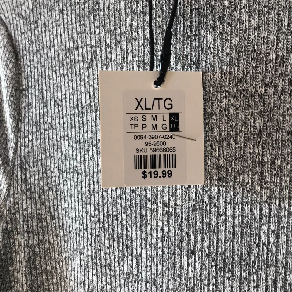 NWT REVAMPED Light Grey Very Long Sweater Size XL - Image 3