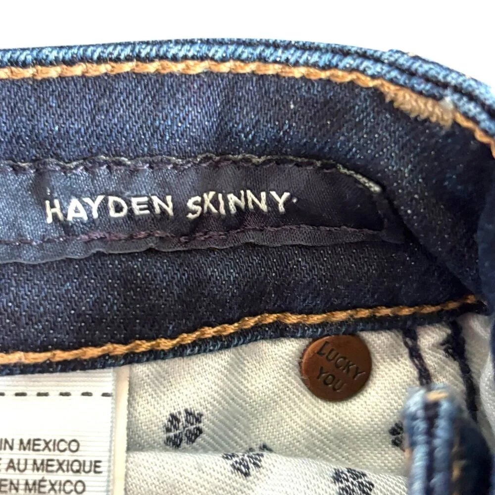 Lucky Brand Hayden Skinny Ankle Jeans Size 4 27 Inseam Dark Wash Stretch Denim Blue - Image 10