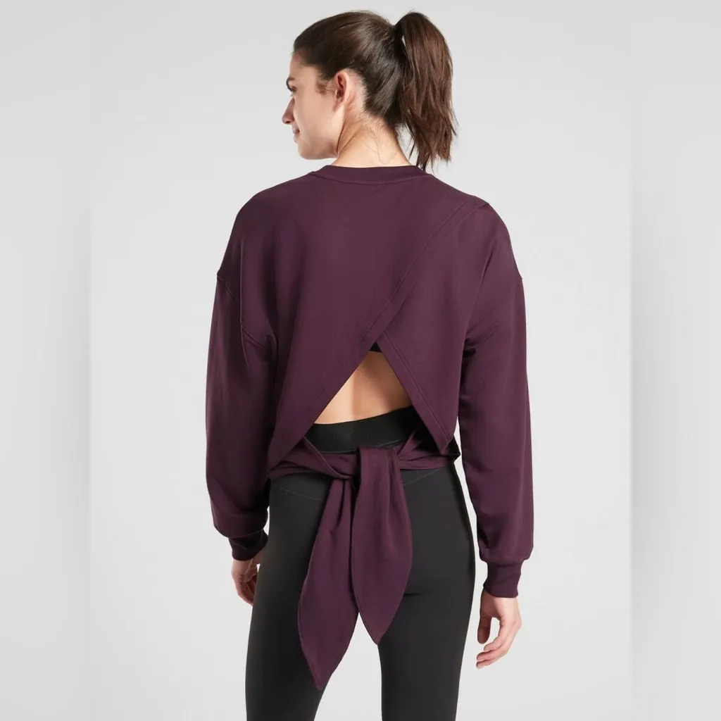 Athleta Yoga Tie Back Sweatshirt in Agate Purple - Image 2