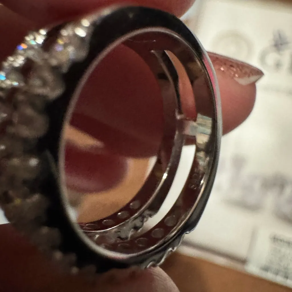 Moissanite Silver Ring stack - Image 3