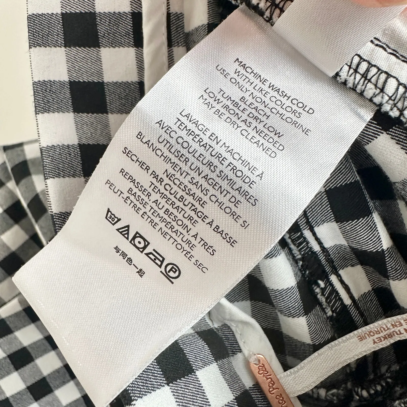 Free People Florence Crop Flare Gingham Pants Stretch Cotton Blend Retro XS - Image 9