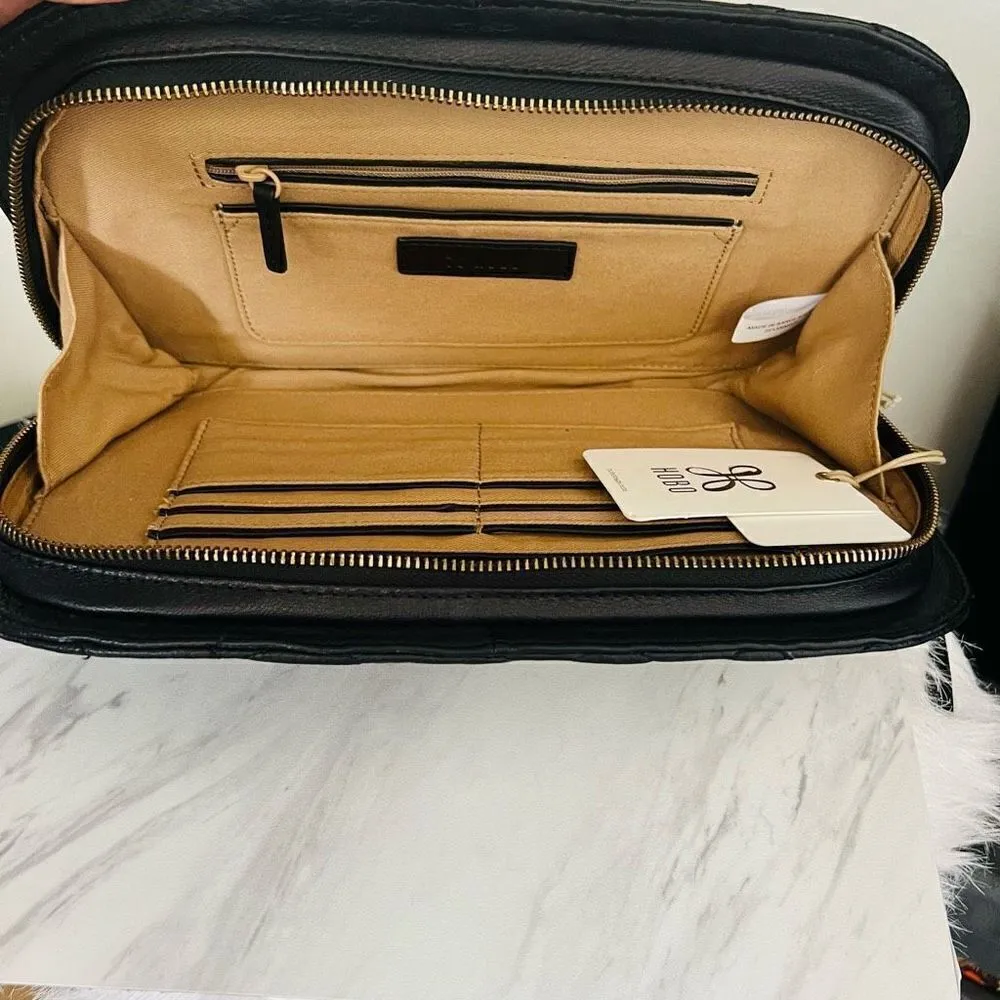 HOBO Cole Quilted Leather Clutch Bag, Classic Chic Party Bag, Black, NWT Black - Image 6