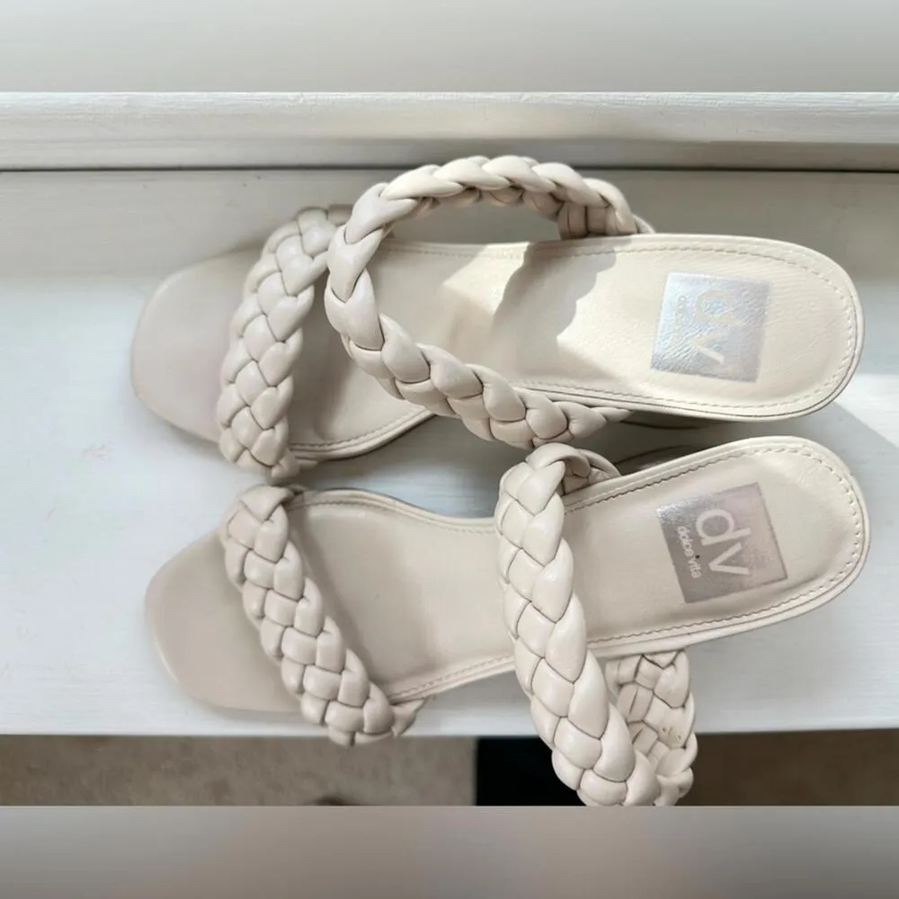 Dolce Vita Braided Sandal with Croc Embossed Heel Size 9.5 - Image 2