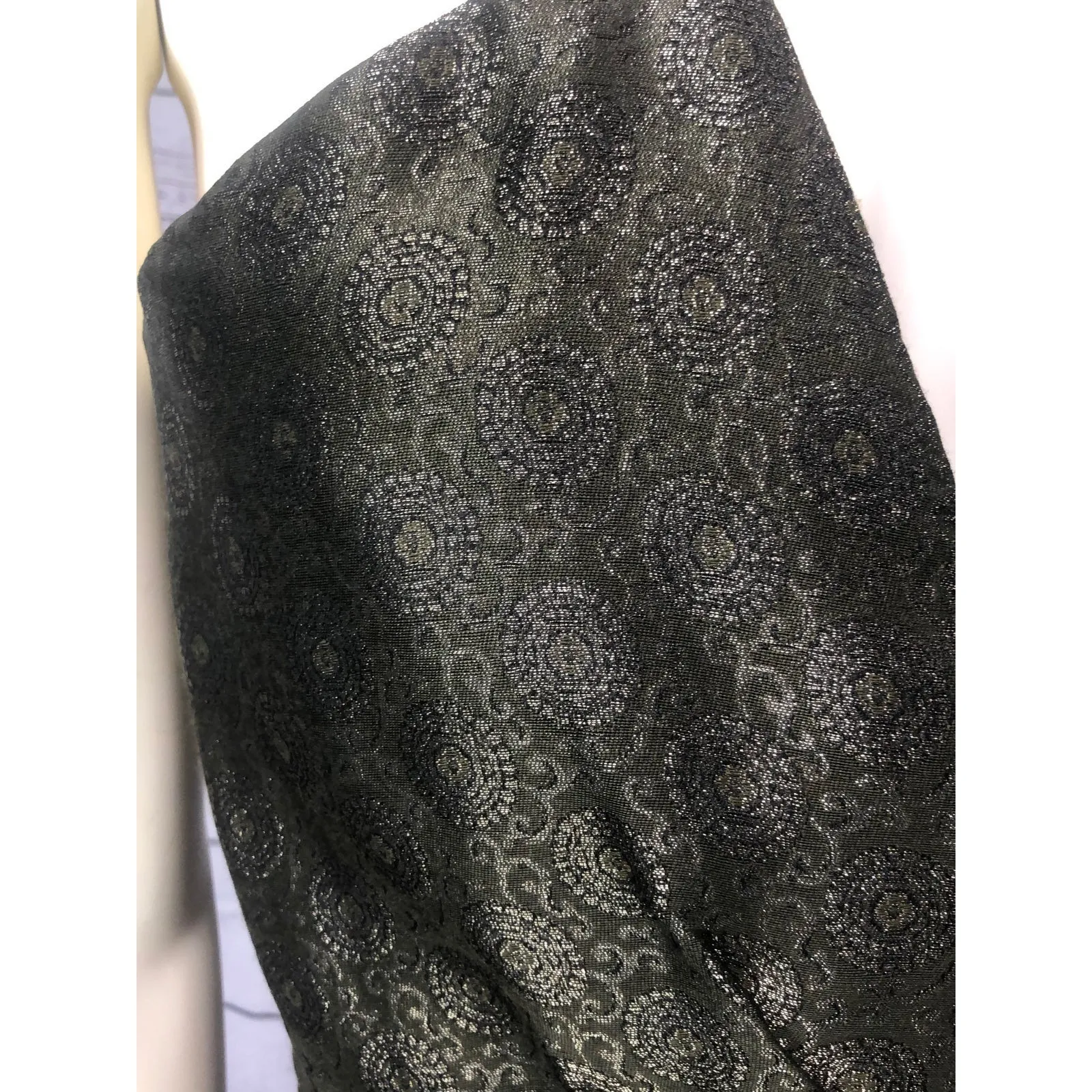 1980’s Carolyne Roehm strapless Metallic Brocade Strapless Gown formal dress XXS - Image 12