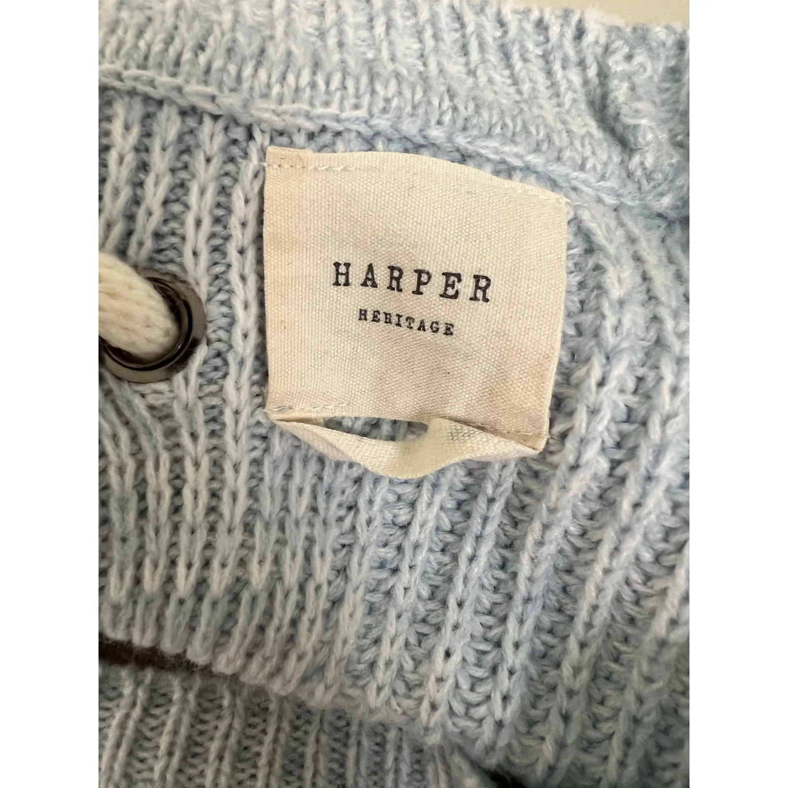 Harper Heritage Knit Criss Cross Back Long Sleeve Sweater Medium - Image 6