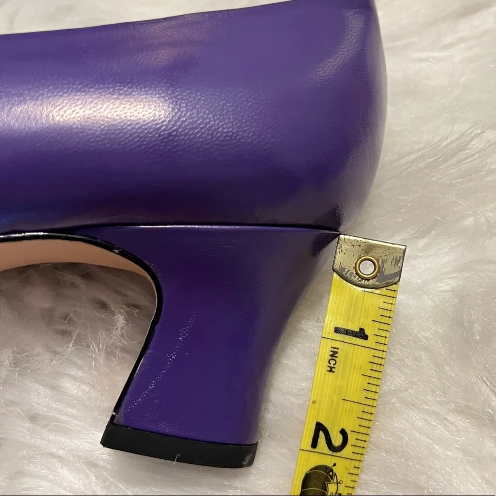 Vintage 1980’s Ros Hommerson Purple Leather Pumps Heels Size 9WW - Image 7