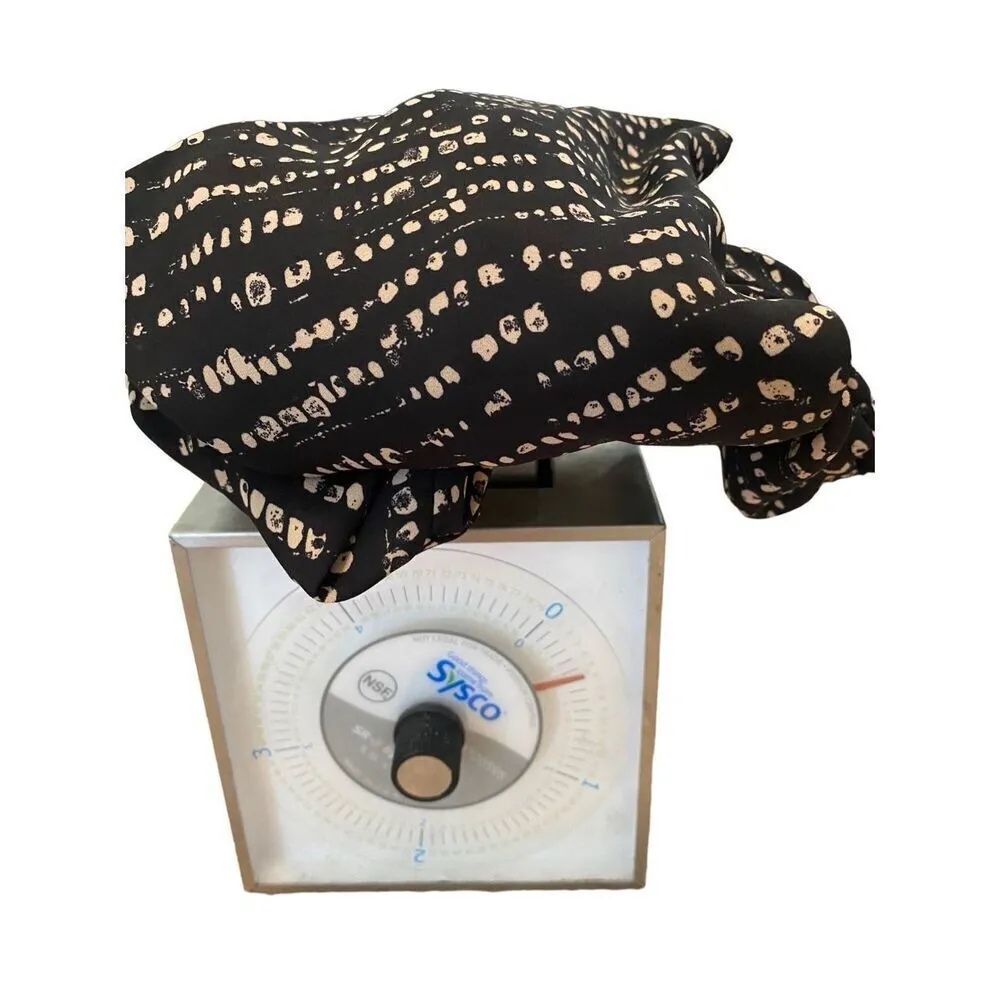 Marcelle Margaux Wrap Polka Dot Long Sleeve Blouse Formal Black Size M - Image 12