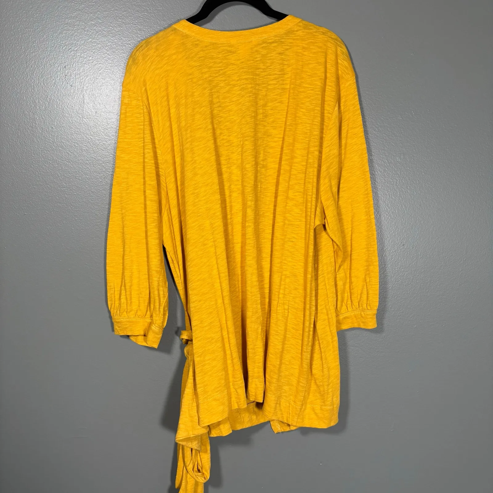 Caslon Women's Yellow Lagenlook Wrap Tunic Length Top - Size XXL - 100% Cotton - Image 8