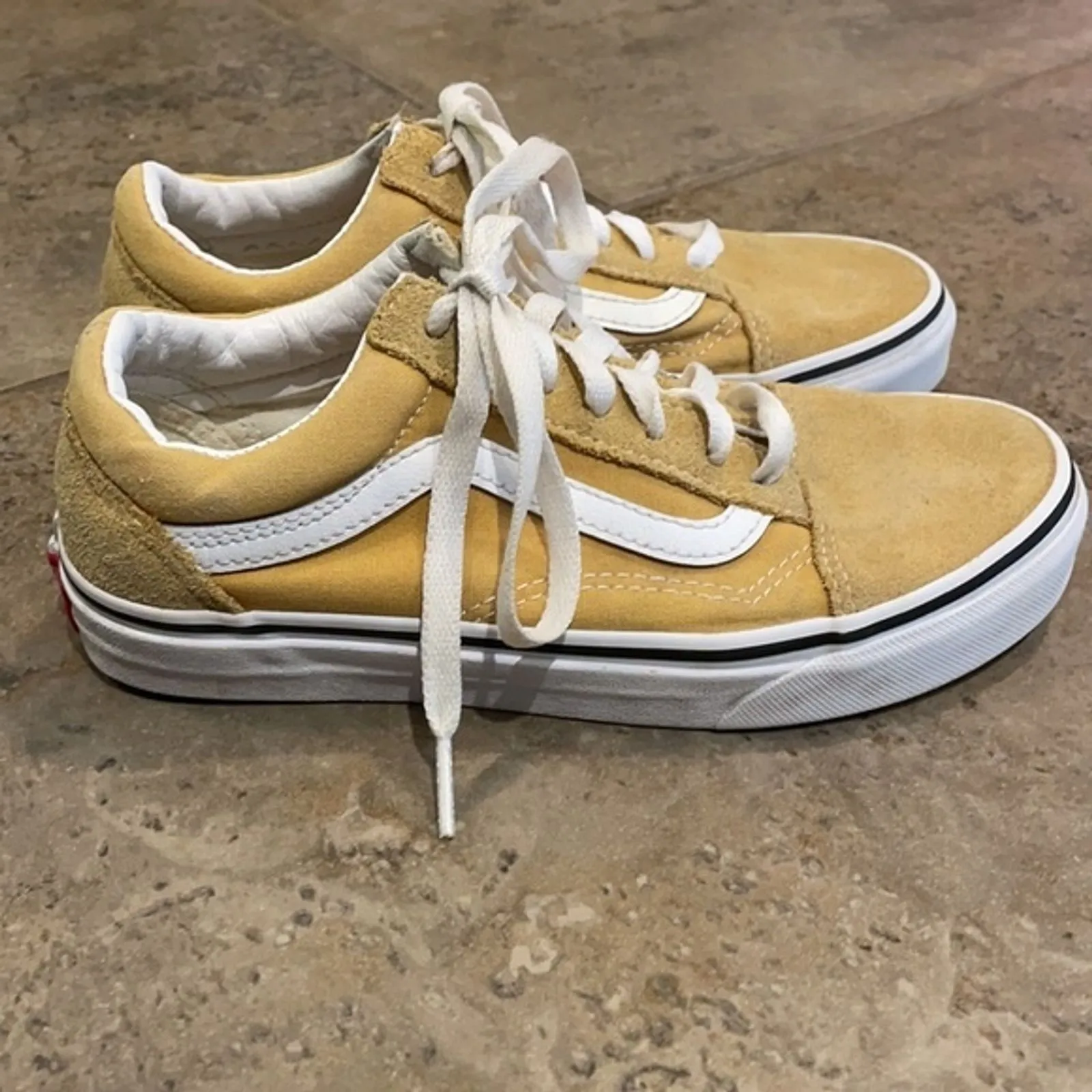 VANS Old Skool SK8 Yellow Suede Low Top Sneakers Unisex M 4  W 5.5  Skateboard - Image 10