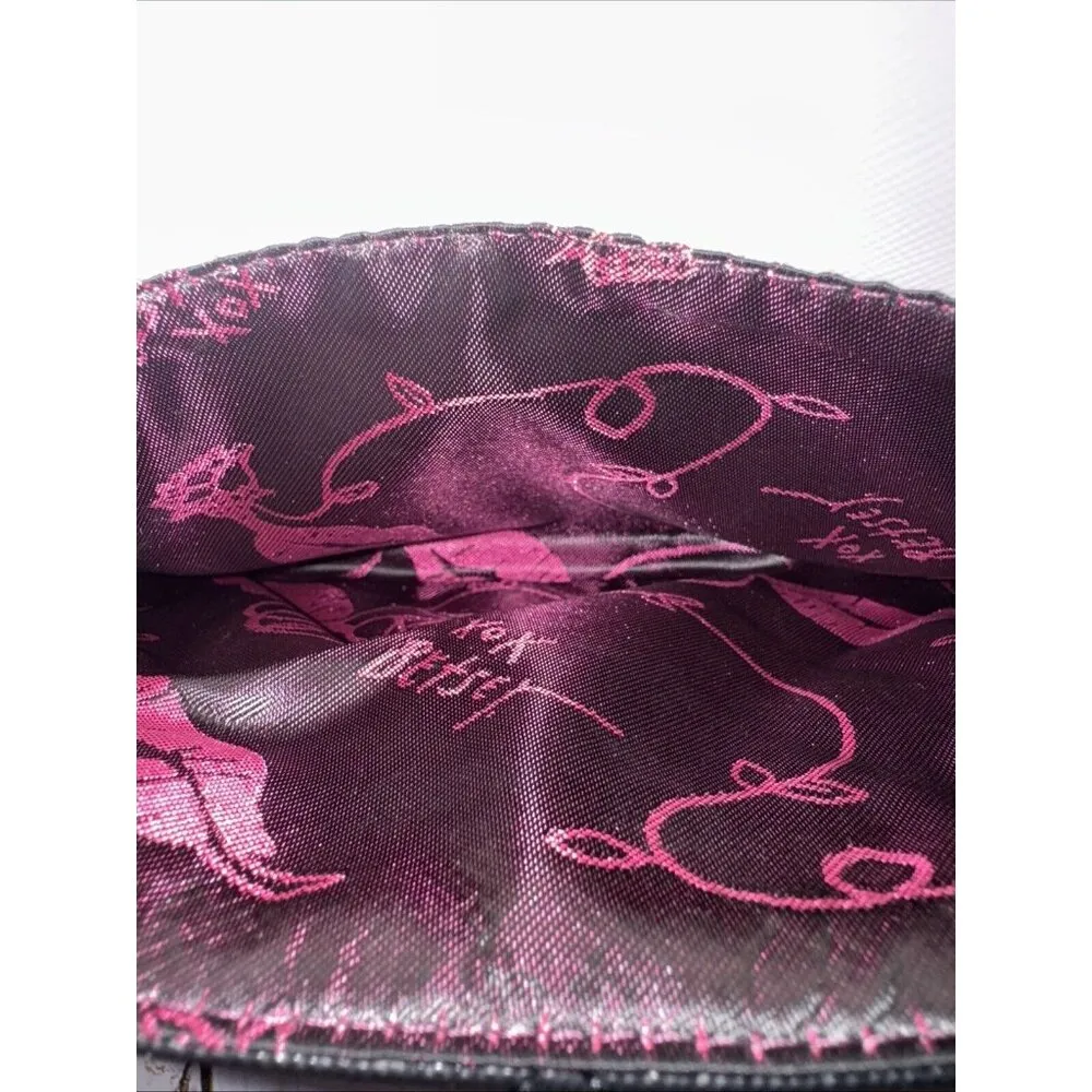 Betsey Johnson New York NY Black Quilted Wristlet Wallet Purse 9.5”x6”x1” Read* - Image 5