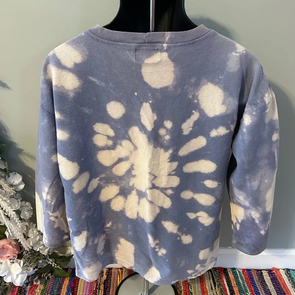 New York Laundry Sweatshirt Tie Dye Crewneck NYC Pullover Blue Medium - Image 4
