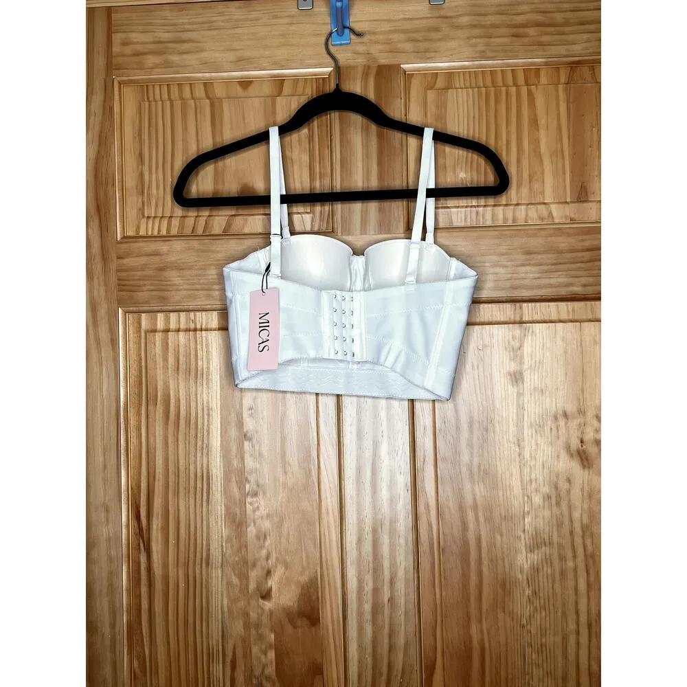 Micas womens corset/bustier underwire  gold  chain accent sexy, Chibi, Animegirl - Image 2