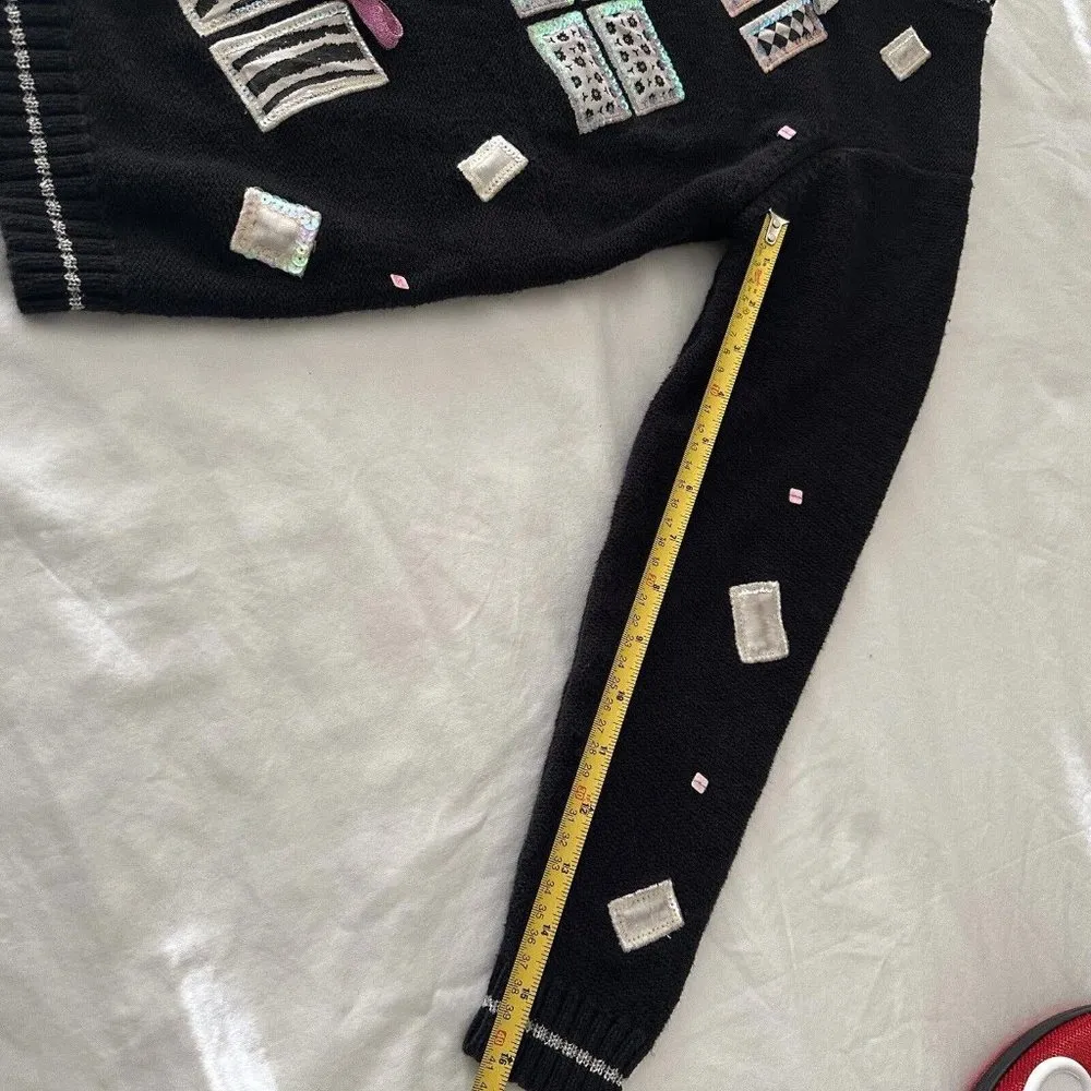 Karen Scott “Ugly Christmas Sweater” Festive Sequin Embellished Sz Petite Medium - Image 14