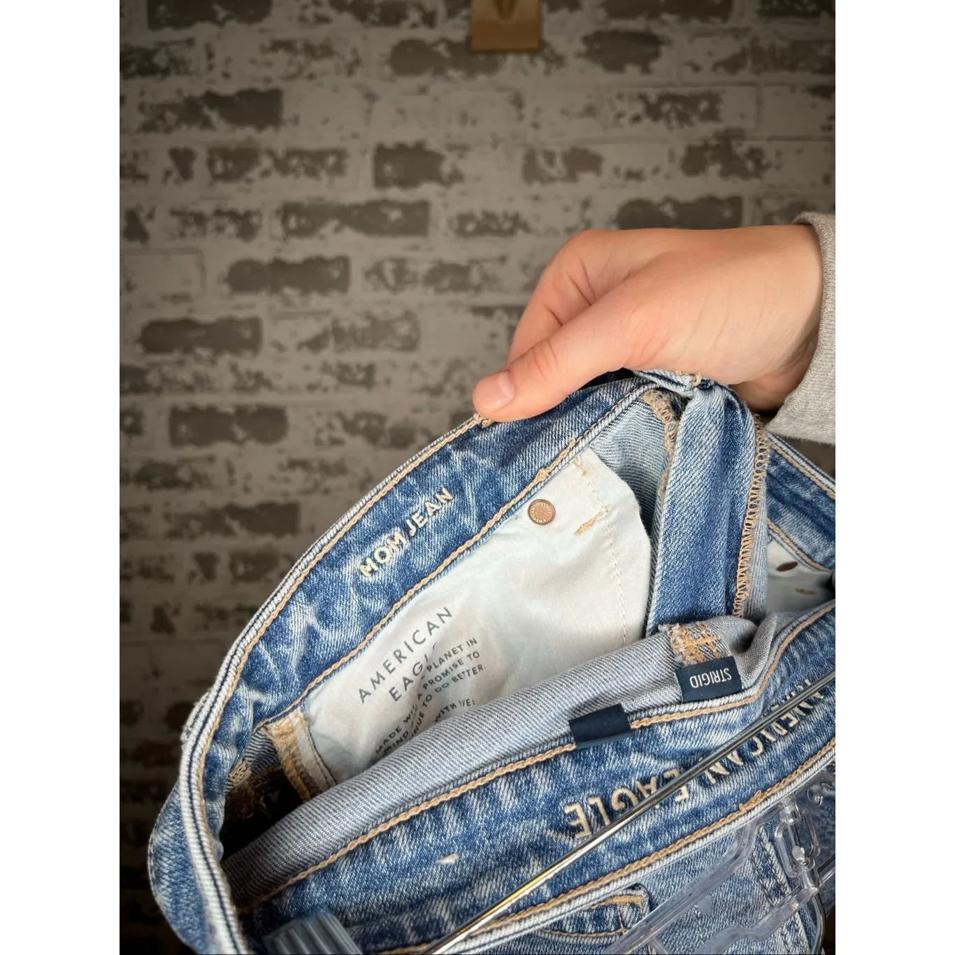 American Eagle | women distressed mom jean xtra long - Image 3