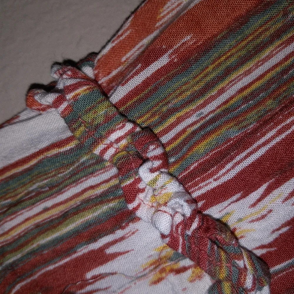 Rocking C M Western Smocked Tribal Print Cowgirl Crop Top Orange Size M - Image 6