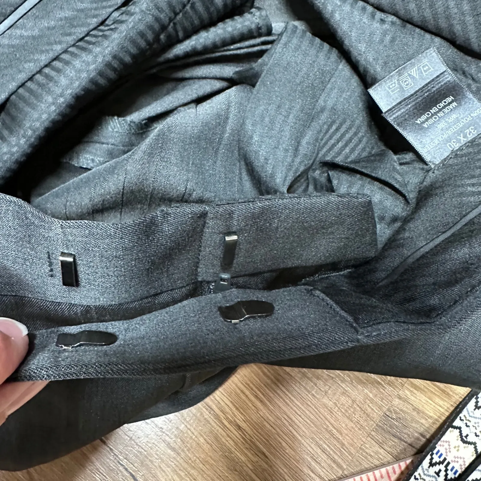 Kenneth Cole Reaction Women Charcoal Gray Suit Trousers Dress Pants Size 32x30 - Image 4