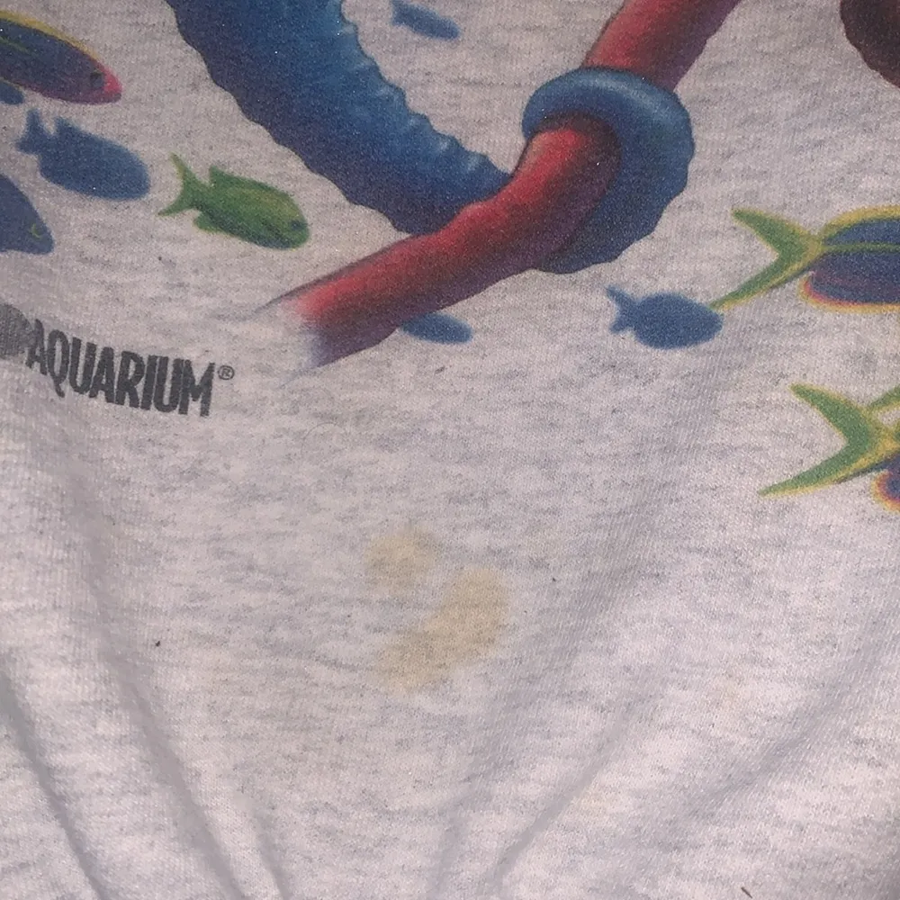 Vintage Seahorse Aquarium Pullover Sweatshirt Crew Dolphin Shirt Co 80s 90s Med - Image 6