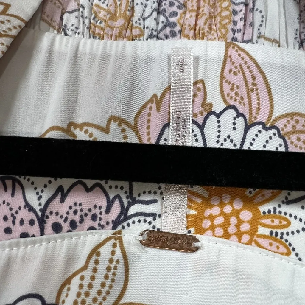 Free People Women's Floral Print Run Free‎ Tie Front Tunic Top Multicolor Size S - Image 9