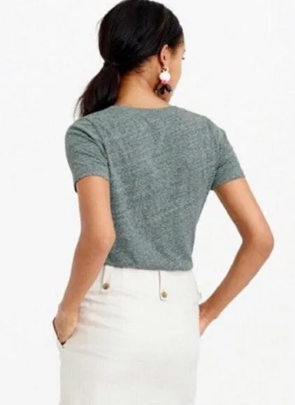 J. Crew Speckled Cotton V-Neck - Image 5