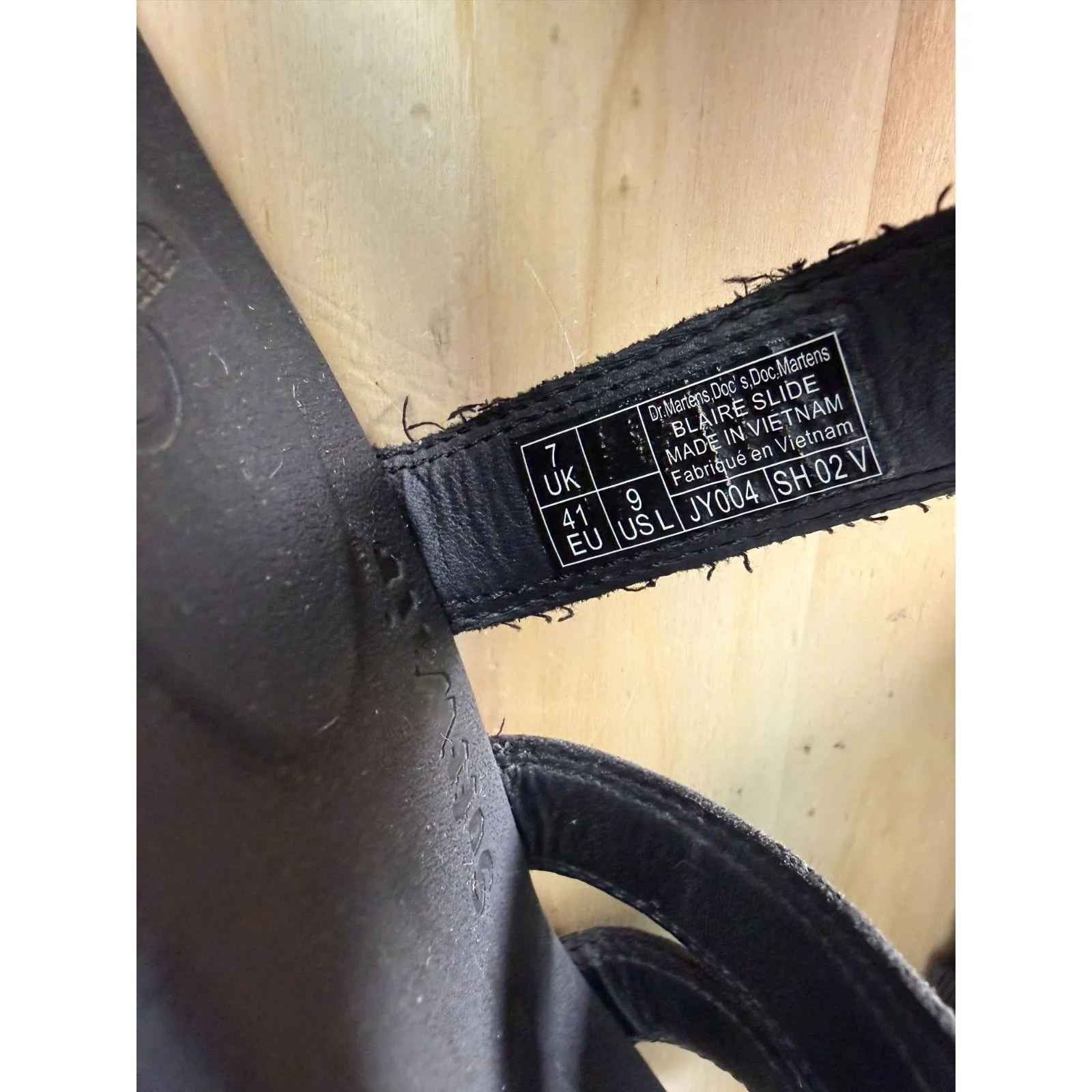 Dr. Martens Blaire Black 3 Buckle Slides Slide Sandals Platform Women's Size 9 - Image 2