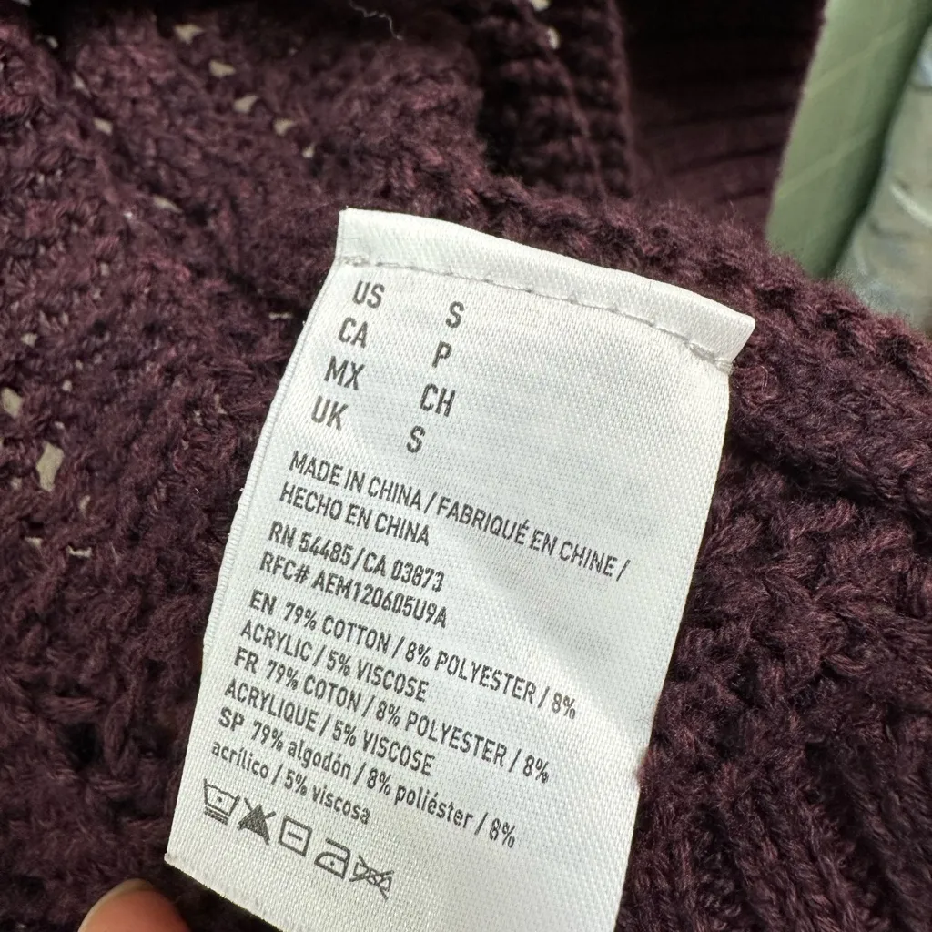 American Eagle Outfitters Women's Open-Front Cardigan - Purple - Image 6