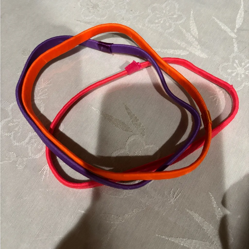 Vibrant Elastic Hair Bands Trio Pink - Image 2