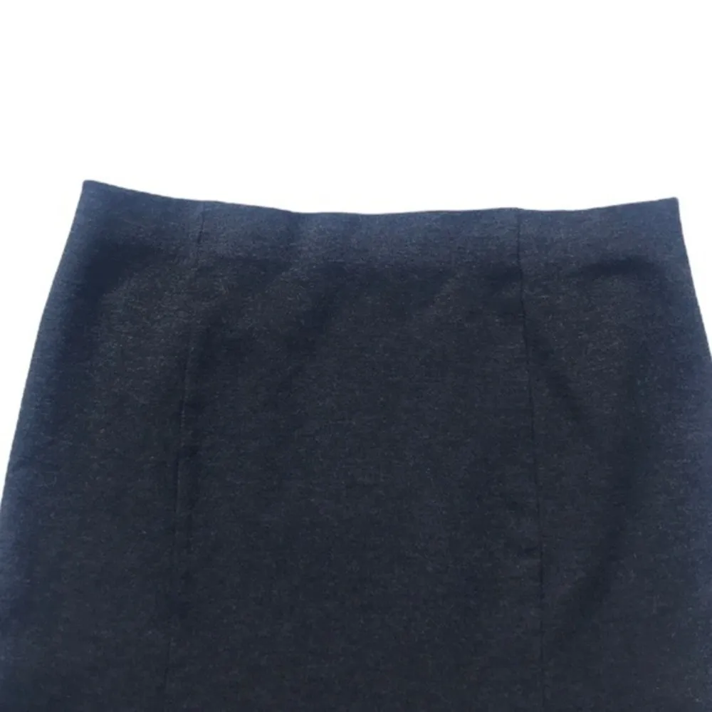 DKNYC Charcoal Grey A-line Flared Stretch Skirt - Image 2
