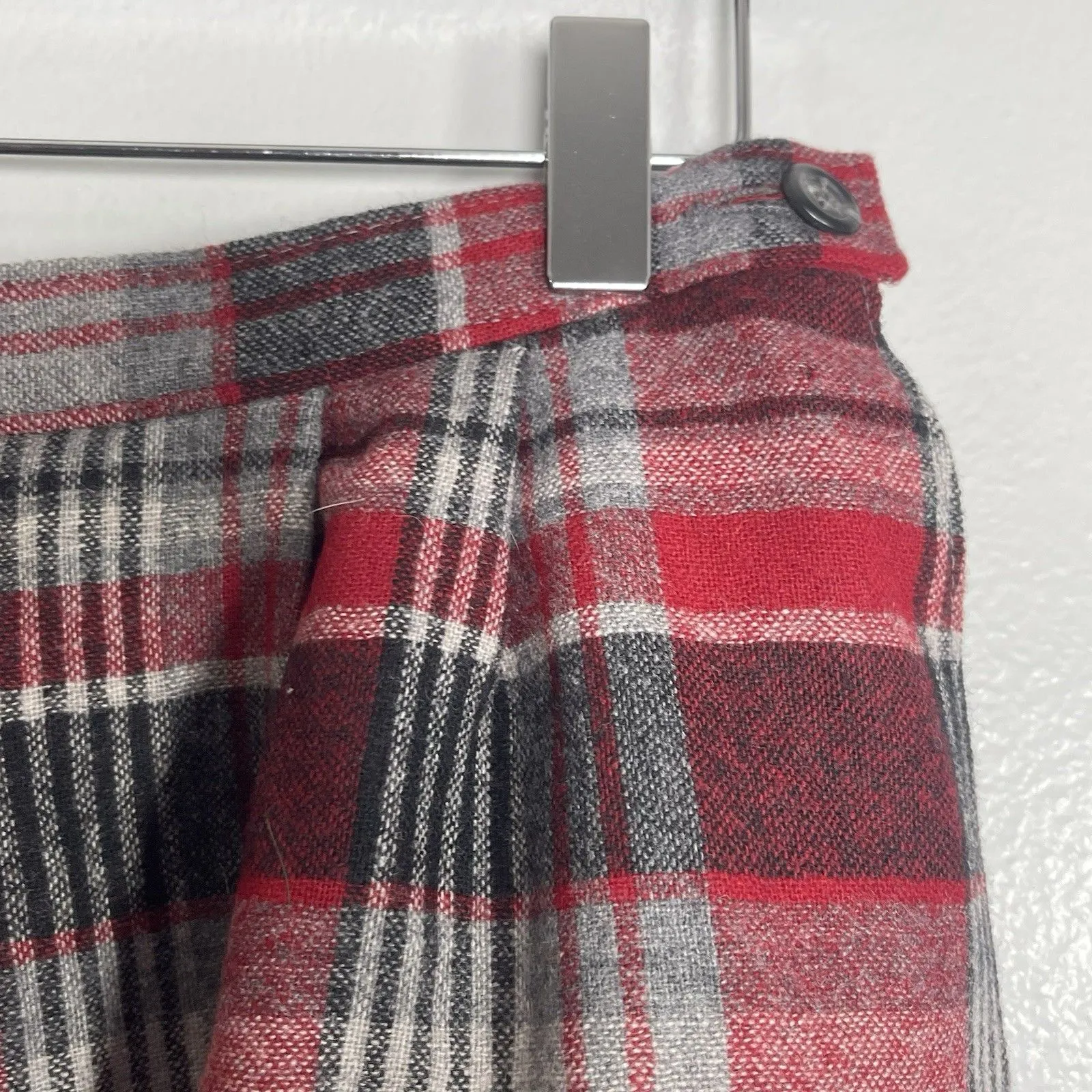 PENDLETON 100% Virgin Wool Pleated Tartan Midi Skirt Size 10 Made in USA Holiday - Image 2