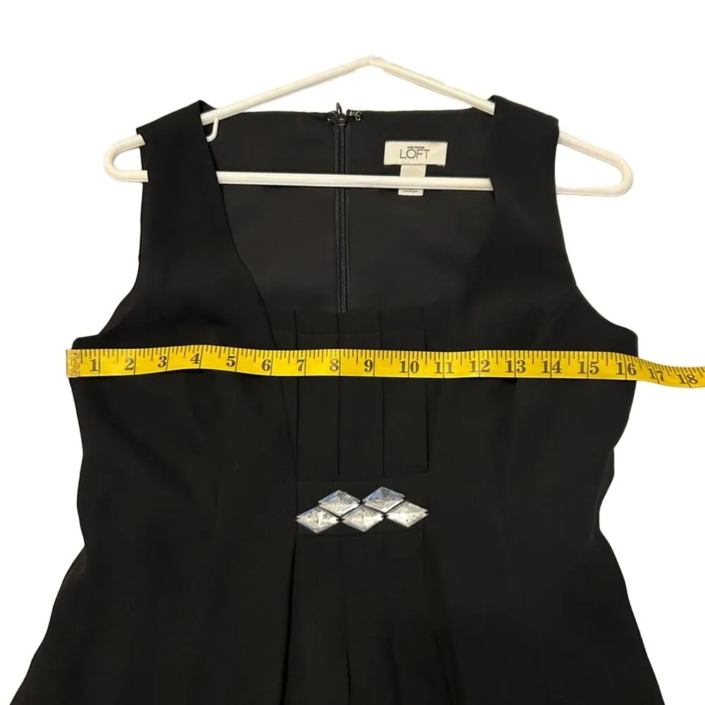 Ann Taylor Loft Black Cocktail Dress with Crystal Embellishments - Image 8