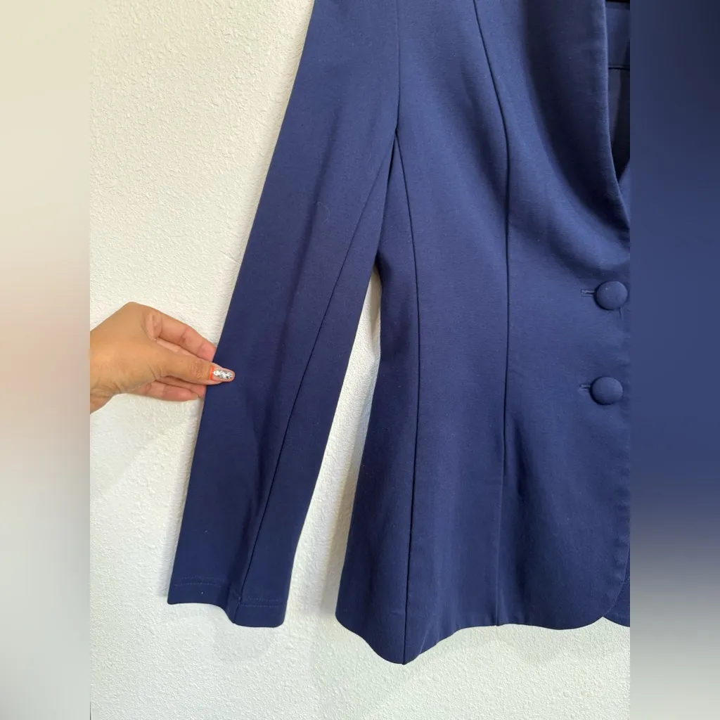 Marycrafts Navy Blue Buttoned Blazer size small - Image 3