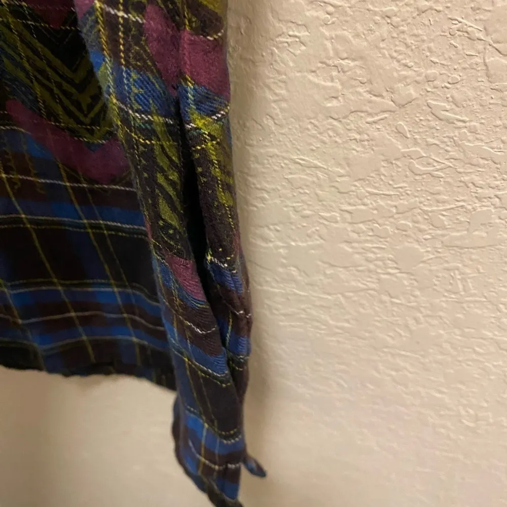 Roberta Roller Rabbit Plaid Chevron Artsy Short Sleeve Top Size XS - Image 8