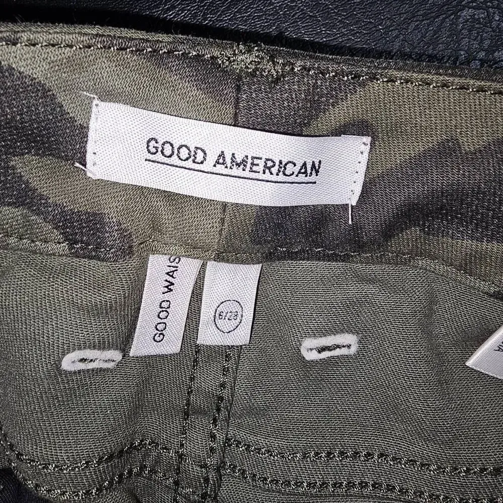 Good American Womens Good‎ Waist Camo Skinny Jeans 6 28 Camouflage - Image 5