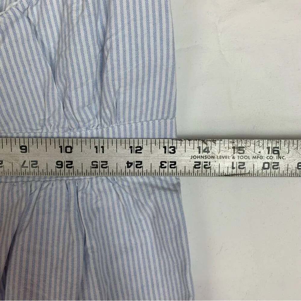 John Galt women's one size small stripe dress blue white seersucker brandy mini - Image 12