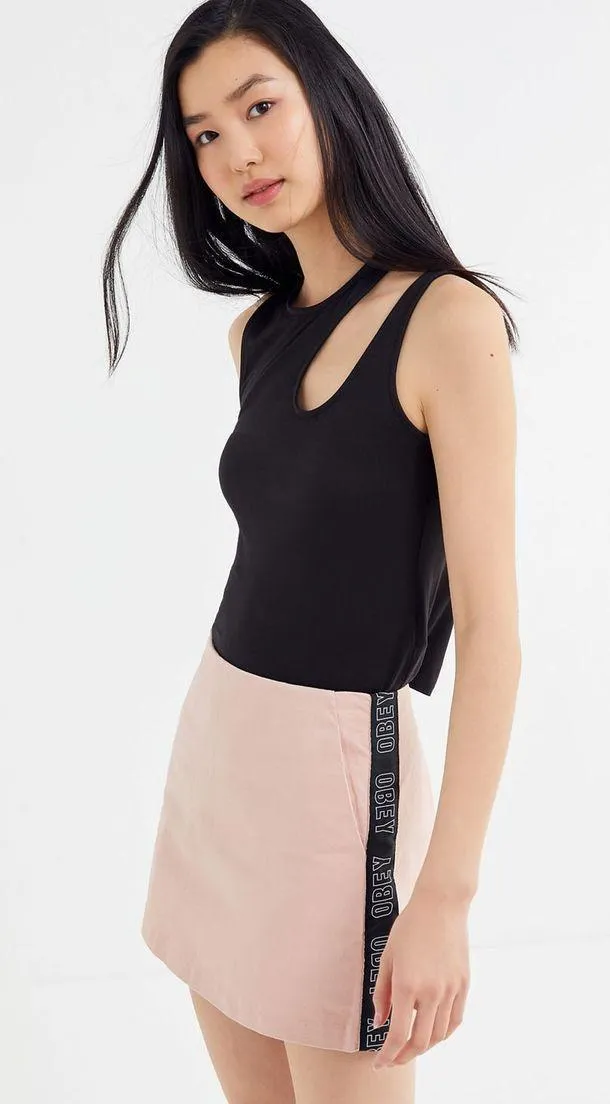 Noa Side Tape Mini Skirt - Image 2