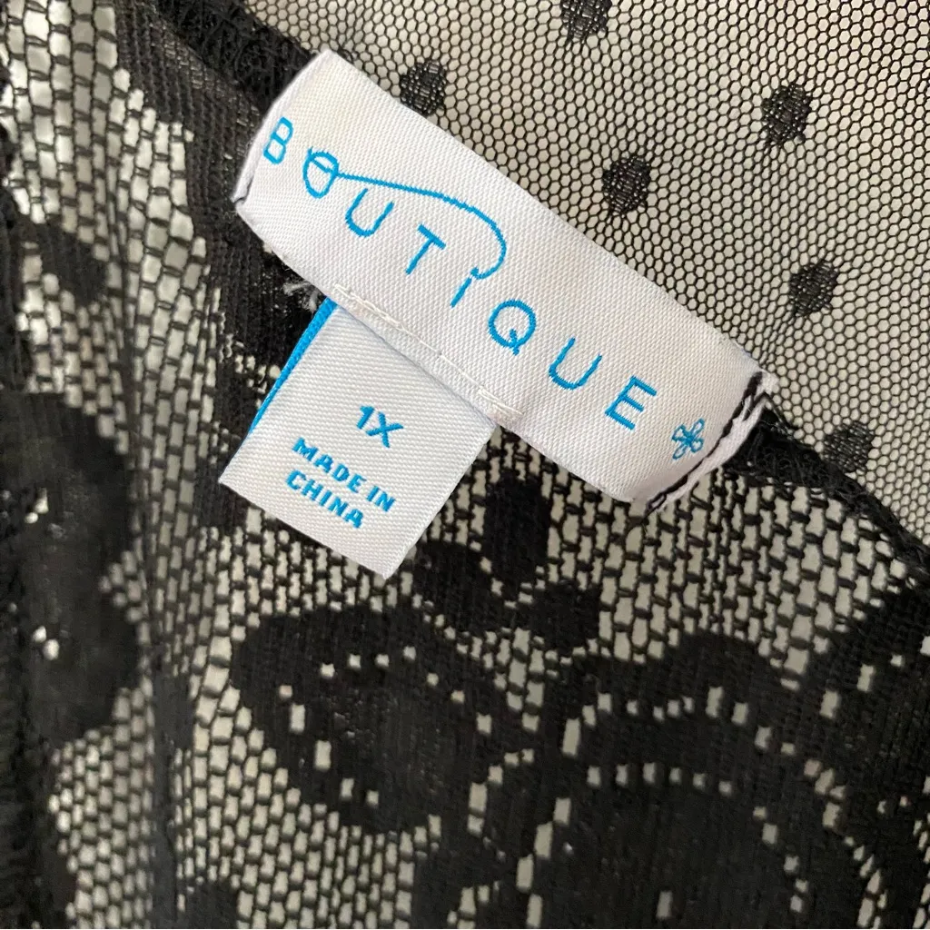 BOUTIQUE Embroidered Lace Kimono Duster Top - Image 9