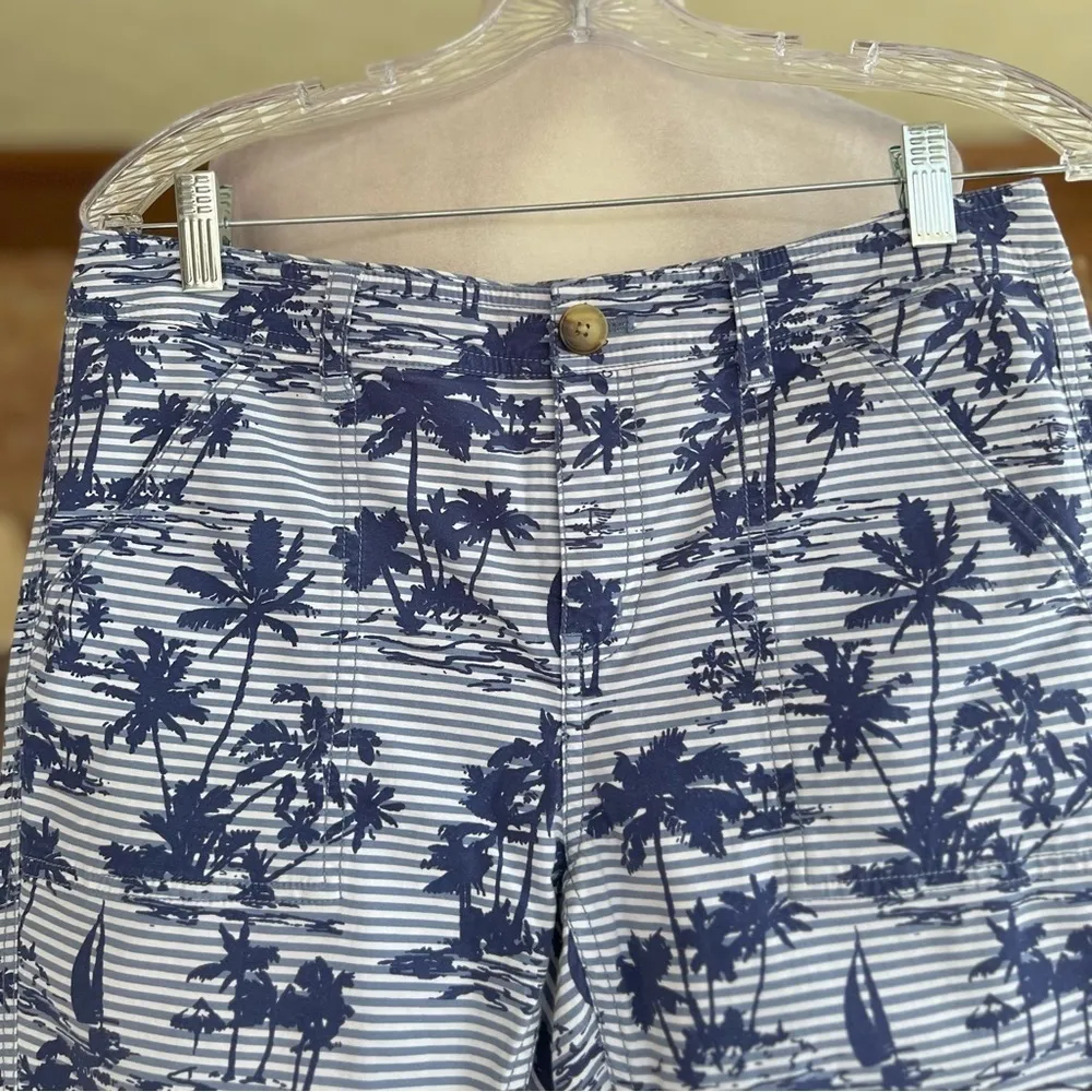 Vineyard Vines Island Scene Pants Ankle Skinny 6 Blue Tropical Skinny Striped - Image 6