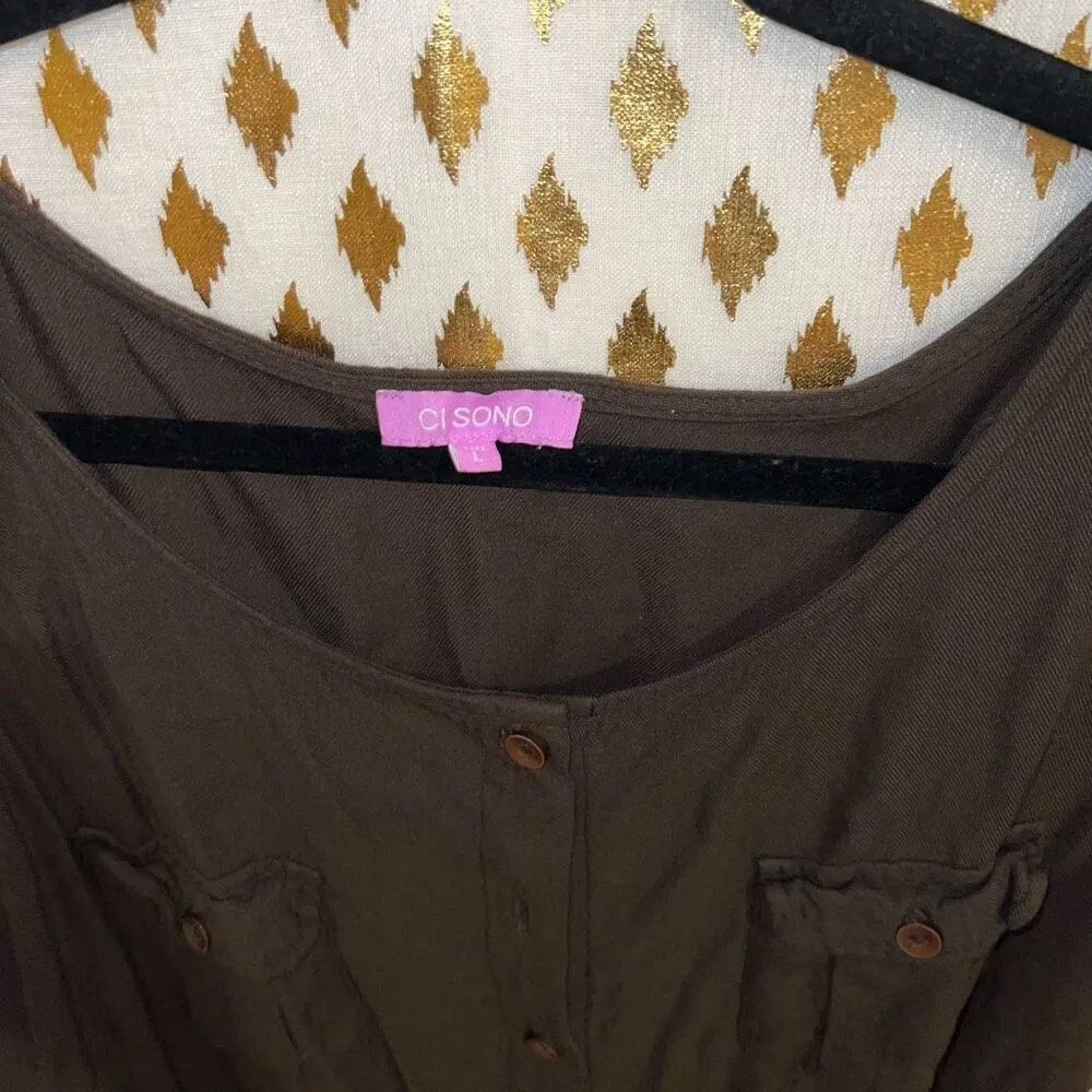 Ci Sono Romper linen brown size L - Image 3