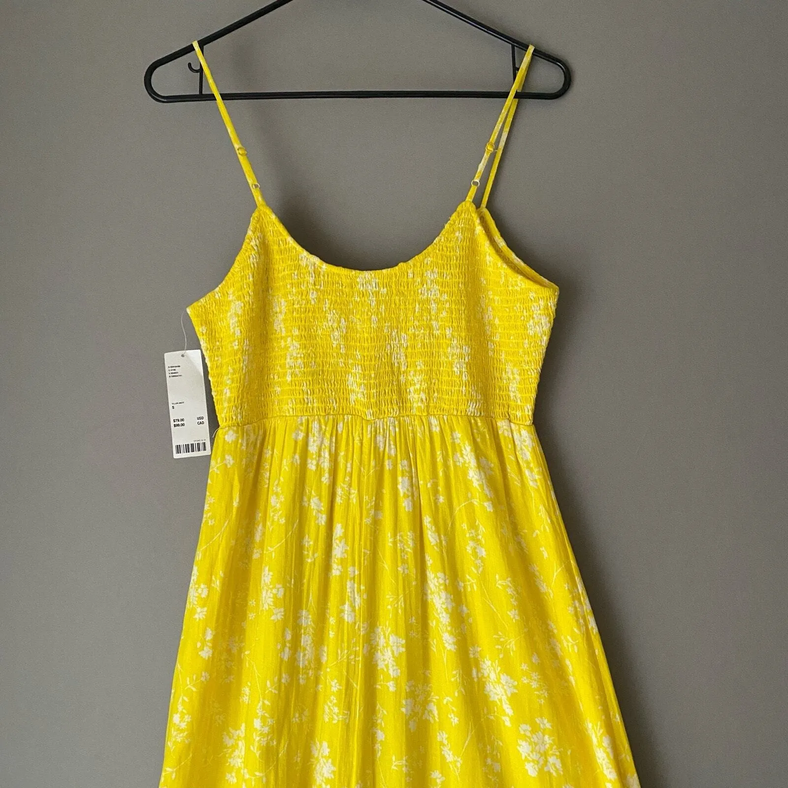 Urban outfitters sz‎ S spaghetti strapped yellow prairie sundress NWT - Image 10